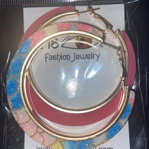 Gold Acrylic Earrings